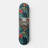 Boho Jungle White Wolf Skateboard  スケートボード (正面)