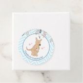 Boho Kangaroo水の色ベビーボーイラウンドフェイスタグ フェイバータグ (インサイチュ)