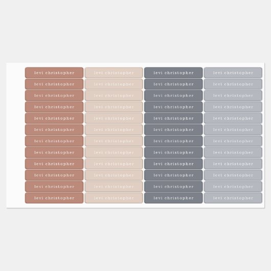 Boho Kids名ミニマルラベル ラベル (シート)