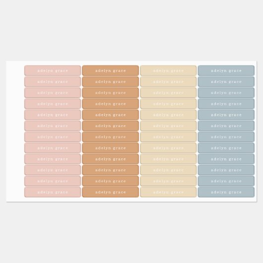 Boho Kids名モダンラベル ラベル (シート)