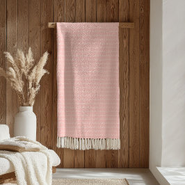 Boho Kids Blanket Pastel Pink White Cozy Comfort フリースブランケット