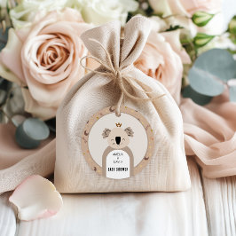 Boho Koala Moon Star Neutral Baby Shower フェイバータグ