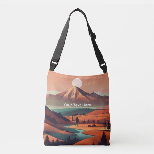 Boho landscape  クロスボディバッグ (正面)