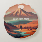 Boho landscape  ラウンドクッション (裏面)