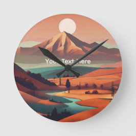 Boho landscape  ラウンド壁時計