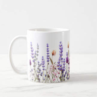 Boho Lavender Mug In Cottagecore Style コーヒーマグカップ