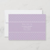 Boho Lavender Watercolor Wildflower Wedding 出欠カード (裏面)