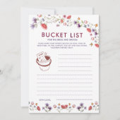 Boho Lavender Wildflower Bridal Shower Bucket List (正面)