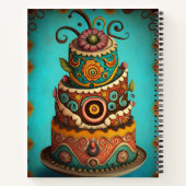 Boho Layer Cakeユニーク、カスタマイズ可能なレシピ ノートブック (裏面)