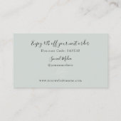 Boho Leaf Sage Greenご注文ありがとうございます 名刺 (裏面)