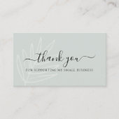 Boho Leaf Sage Greenご注文ありがとうございます 名刺 (正面)