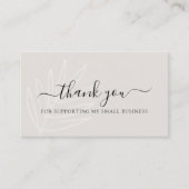 Boho Leaf Taupeご注文ありがとうございます 名刺 (正面)