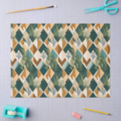Boho Leaves and Geometric Shapes 薄葉紙 (クラフト)