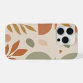 Boho Leaves Phone Case | Modern Botanical iPhoneケース (裏面横)