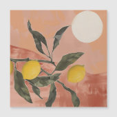 Boho Lemon Branch with Sun Minimalist Abstract (2) (正面)