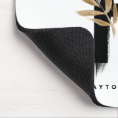 Boho Letter Pモノグラムパーム葉トロピカル マウスパッド (コーナー)