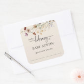 Boho Libraryステッカー スクエアシール (封筒)