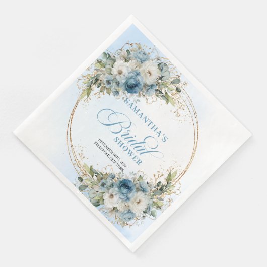 Boho light blue flowers eucalyptus gold bridal (コーナー)