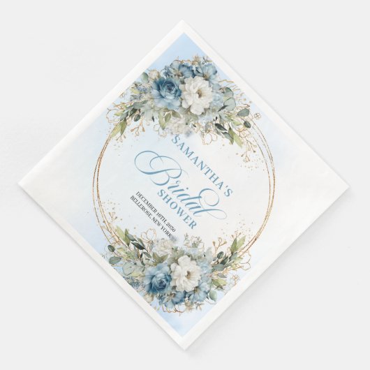 Boho light blue flowers eucalyptus gold bridal (コーナー)