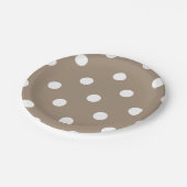 Boho Light Brown Spots ペーパープレート (アングル)