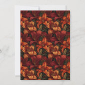 Boho Lilies Luxury Milestone Birthday 招待状 (裏面)