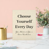 Boho Linen Self-Love Every Day Quote アクリルサイン (ウェディング)
