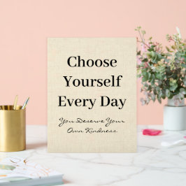 Boho Linen Self-Love Every Day Quote アクリルサイン