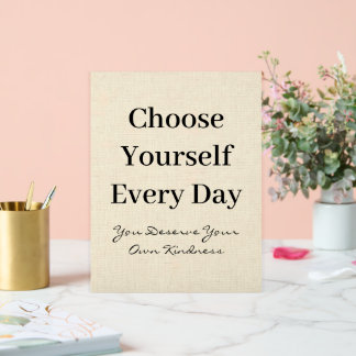 Boho Linen Self-Love Every Day Quote アクリルサイン