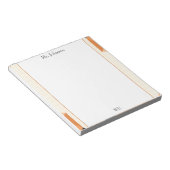 Boho Lines Frame Teacher Notepad ノートパッド (アングル)