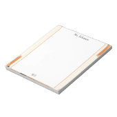 Boho Lines Frame Teacher Notepad ノートパッド (回転)