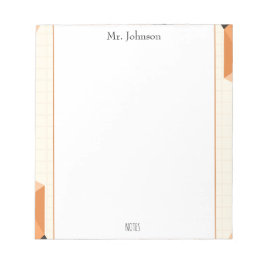 Boho Lines Frame Teacher Notepad ノートパッド