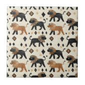 Boho Lion Tribal Safari Pattern タイル (正面)