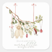 Boho Little メリー Baby Clothes洗濯物ベビーシャワー スクエアシール (正面)