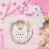 Boho Little Cutie Pie Thanksgiving Baby Shower ペーパープレート (パーティー)