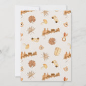 Boho Little Explorerジェンダーに中立な赤ちゃんシャワー 招待状 (裏面)