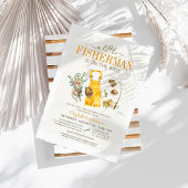 Boho Little Fishermanは赤ちゃんシャワーの途中にある 招待状