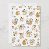 Boho Little Honey Bee Baby Shower 招待状 (裏面)