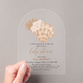 Boho Little Mermaidが赤ちゃんシャワーの途中にある アクリル招待状 (インサイチュ (ポータブル))