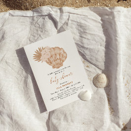 Boho Little Mermaidが赤ちゃんシャワーの途中にある 招待状