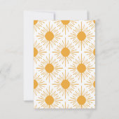 Boho Little Ray of Sun Baby Shower サンキューカード (裏面)