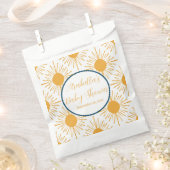 Boho Little Ray of Sun Neutral Baby Shower フェイバーバッグ (クリップ留めされた状態)