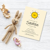 Boho little ray of Sunshine Baby Showerへの招待 招待状