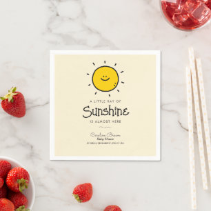 Boho Little Ray Of Sunshine Baby Shower スタンダードカクテルナプキン