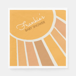 Boho Little ray of Sunshine Baby Shower スタンダードランチョンナプキン