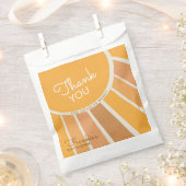 Boho Little ray of Sunshine Baby Shower フェイバーバッグ (クリップ留めされた状態)