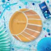Boho Little ray of Sunshine Baby Shower ペーパープレート (パーティー)