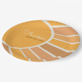 Boho Little ray of Sunshine Baby Shower ペーパープレート (アングル)