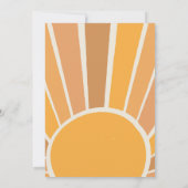 Boho Little ray of Sunshine Baby Shower 招待状 (裏面)