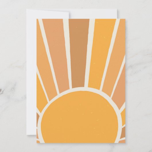 Boho Little ray of Sunshine Baby Shower 招待状 (裏面)