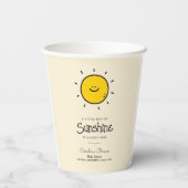 Boho Little Ray Of Sunshine Baby Shower 紙コップ (裏面)